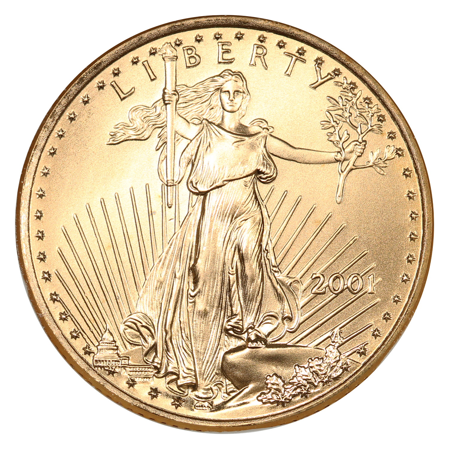 image for: 2001 Gold Eagle $10  NGC MS69