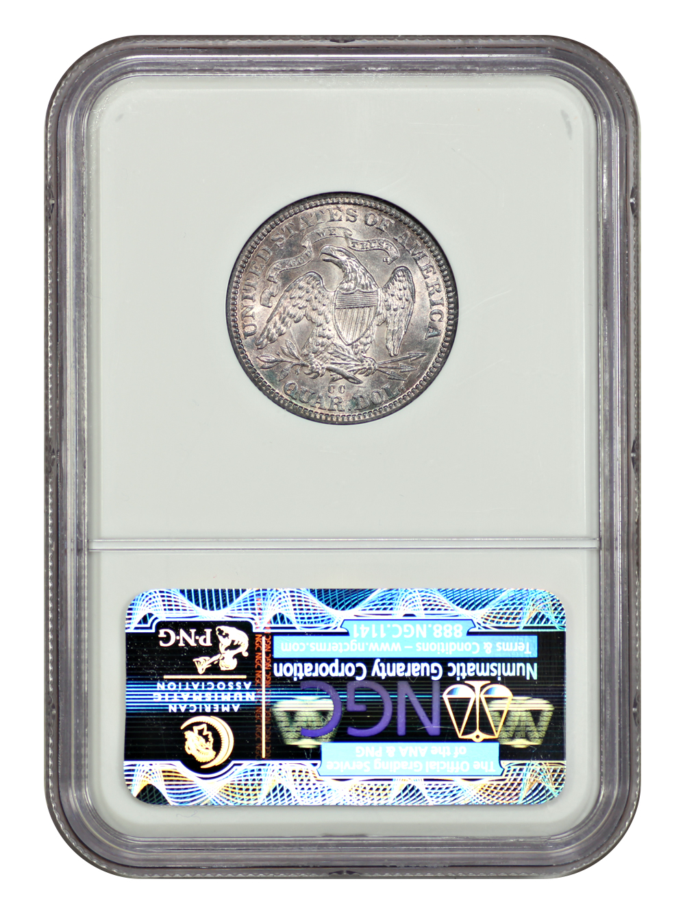 thumbnail for: 1877-CC 25c NGC MS63