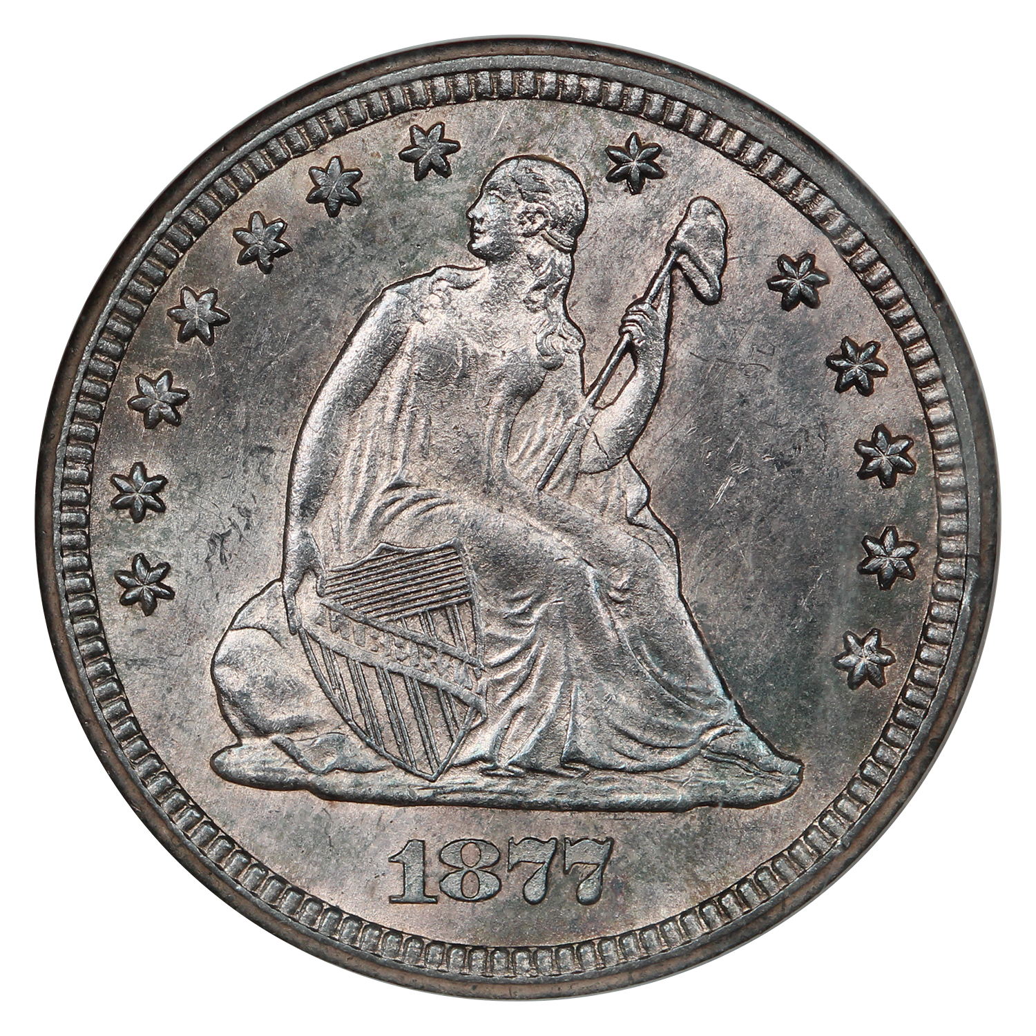 thumbnail for: 1877-CC 25c NGC MS63