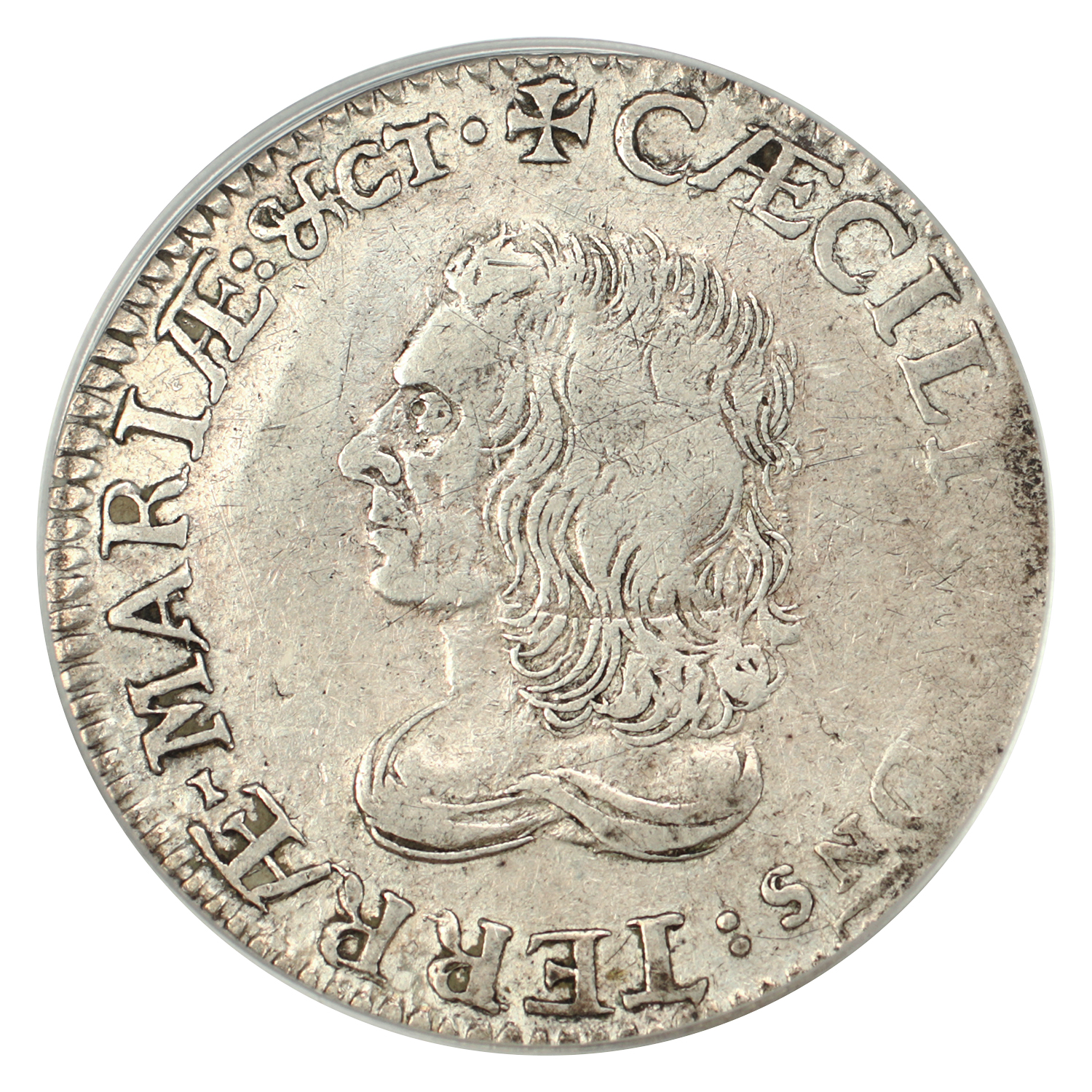image for: (1659) Maryland, Lord Baltimore Shilling PCGS XF40