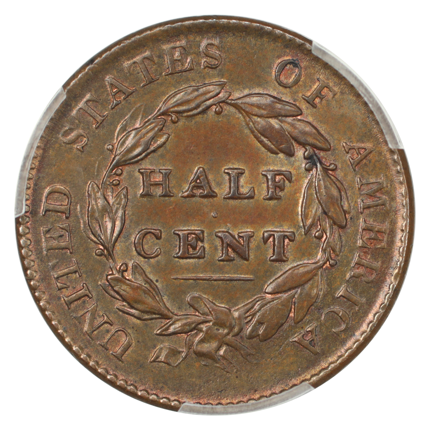 thumbnail for: 1825 1/2c PCGS MS62 BN