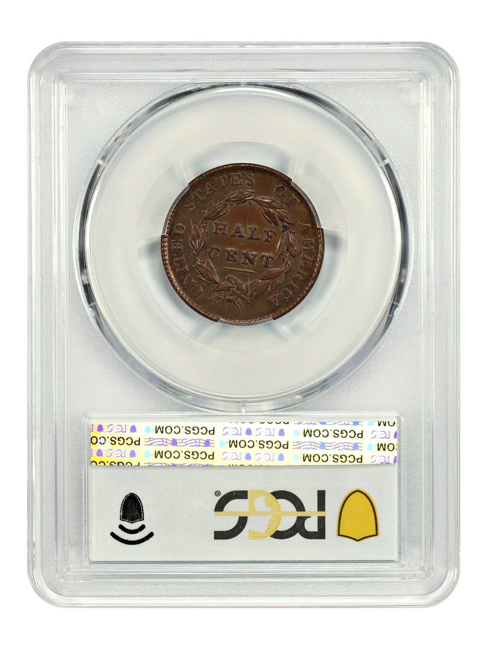 thumbnail for: 1825 1/2c PCGS MS62 BN