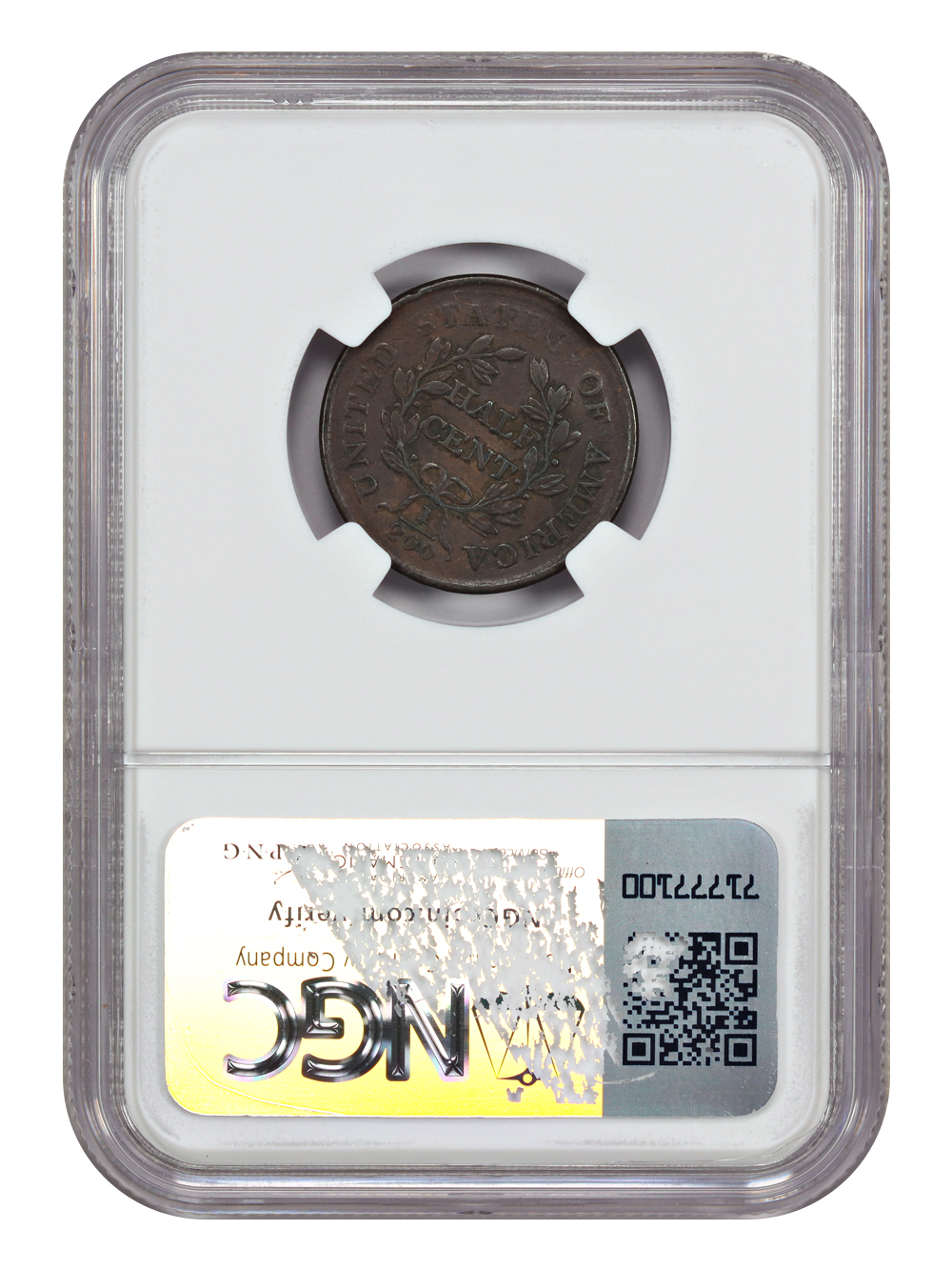 image for: 1804 Plain 4, No Stems 1/2c NGC XF40 BN