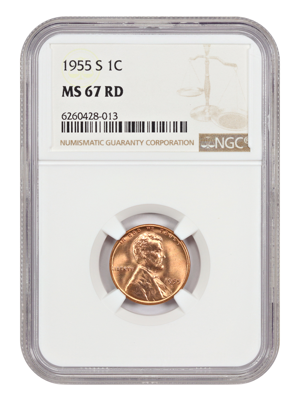 1955-S 1C, RD