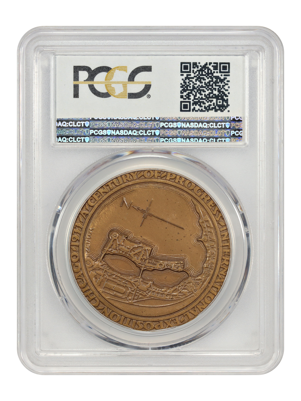 image for: 1933 Century Progress Expo, Official, Bronze, HK-463 SC$1 PCGS MS64
