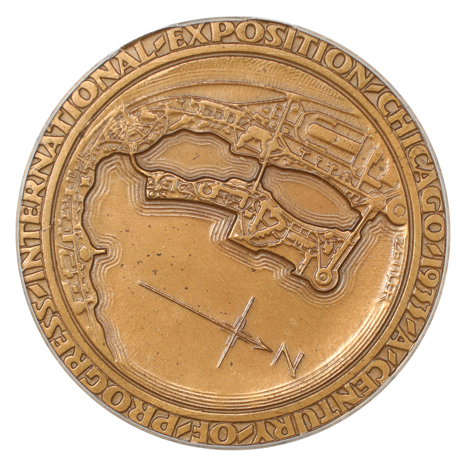 image for: 1933 Century Progress Expo, Official, Bronze, HK-463 SC$1 PCGS MS64