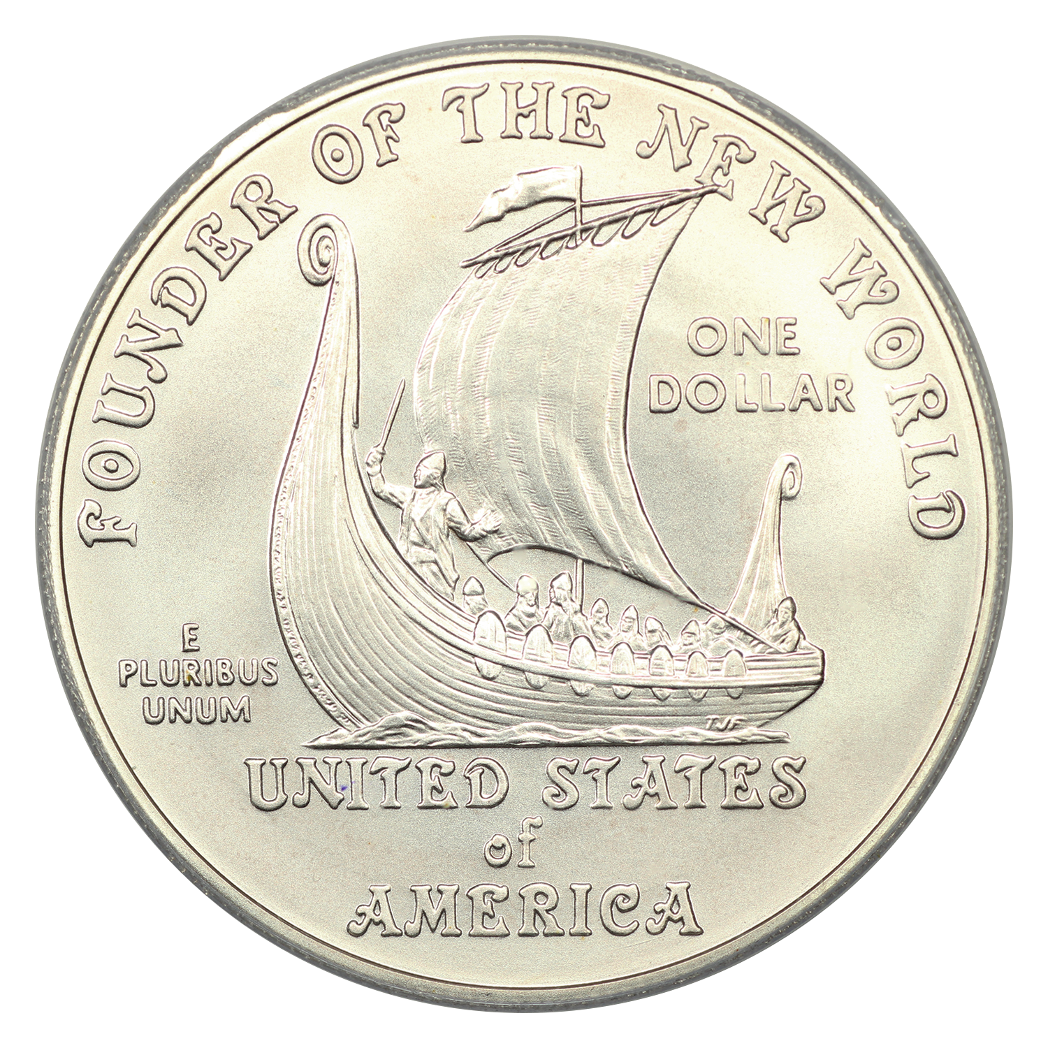 thumbnail for: 2000-P Leif Ericson Millennium S$1 PCGS MS70