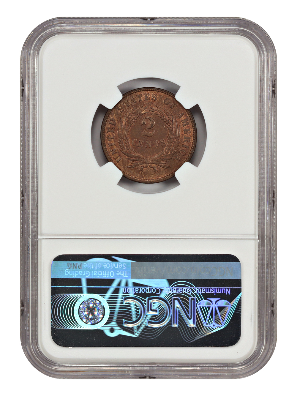 thumbnail for: 1868 2c NGC MS66 BN