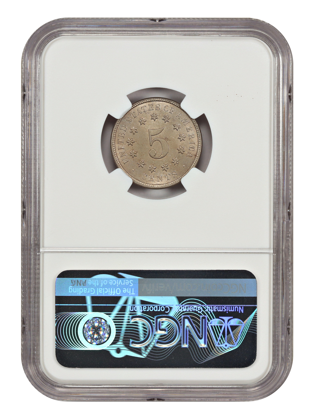 image for: 1872 5c NGC MS65