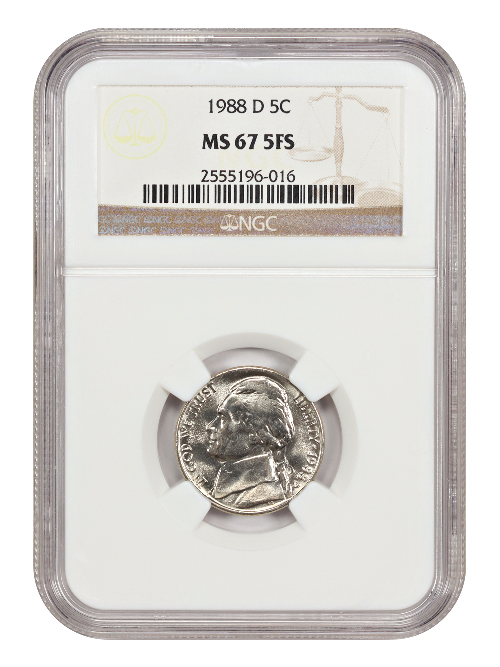 1988-D 5C NGC MS67 5FS