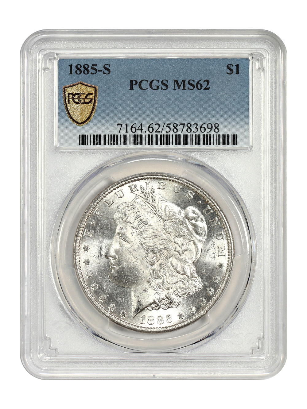 1885-S $1 PCGS MS62