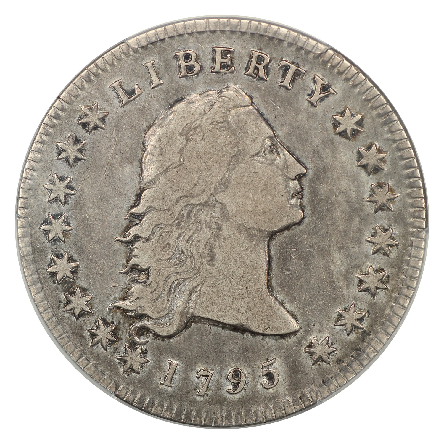 image for: 1795 Flowing Hair, 2 Leaves $1  PCGS VF25