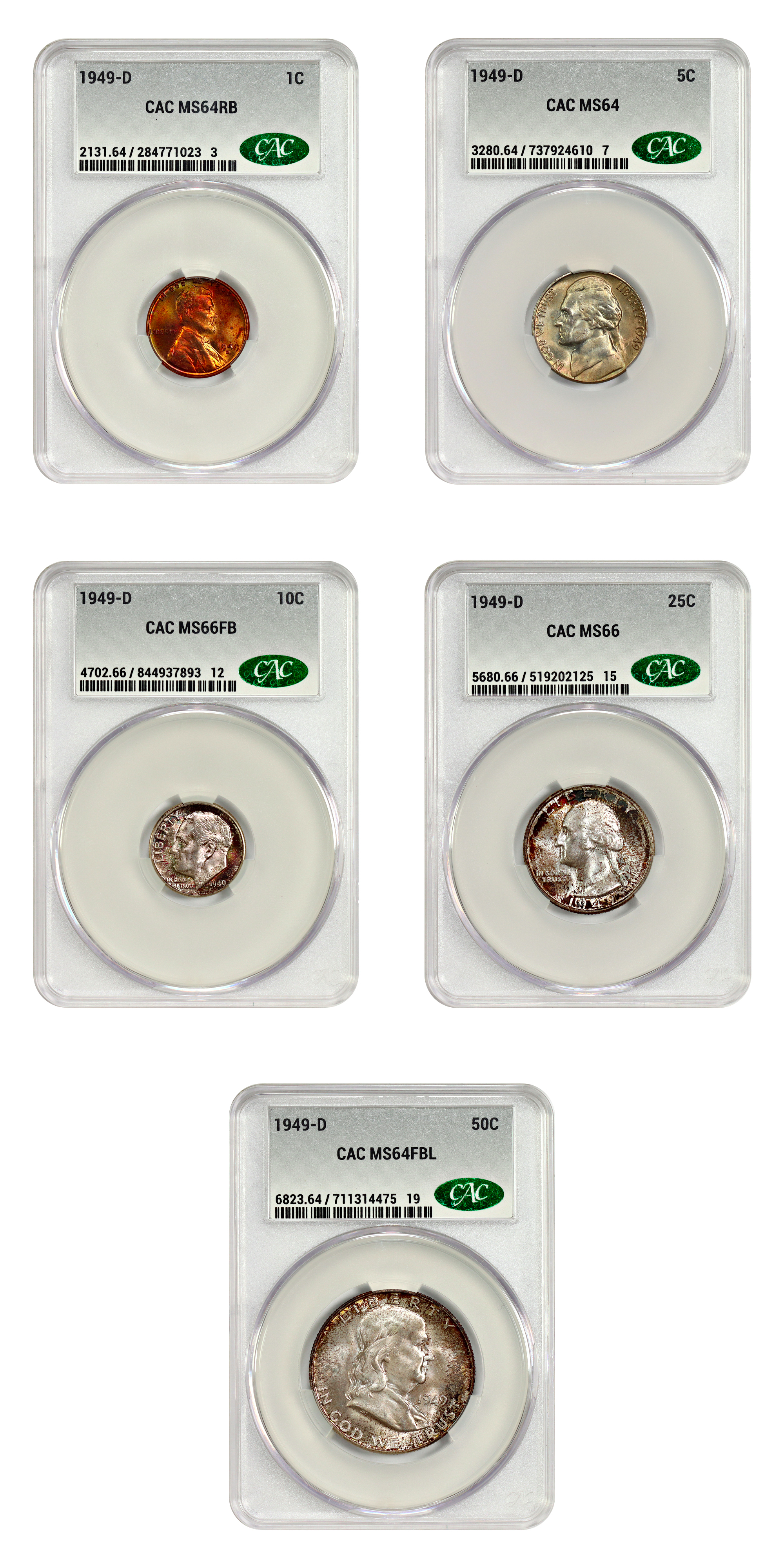 1949 1C-50C Mint Set