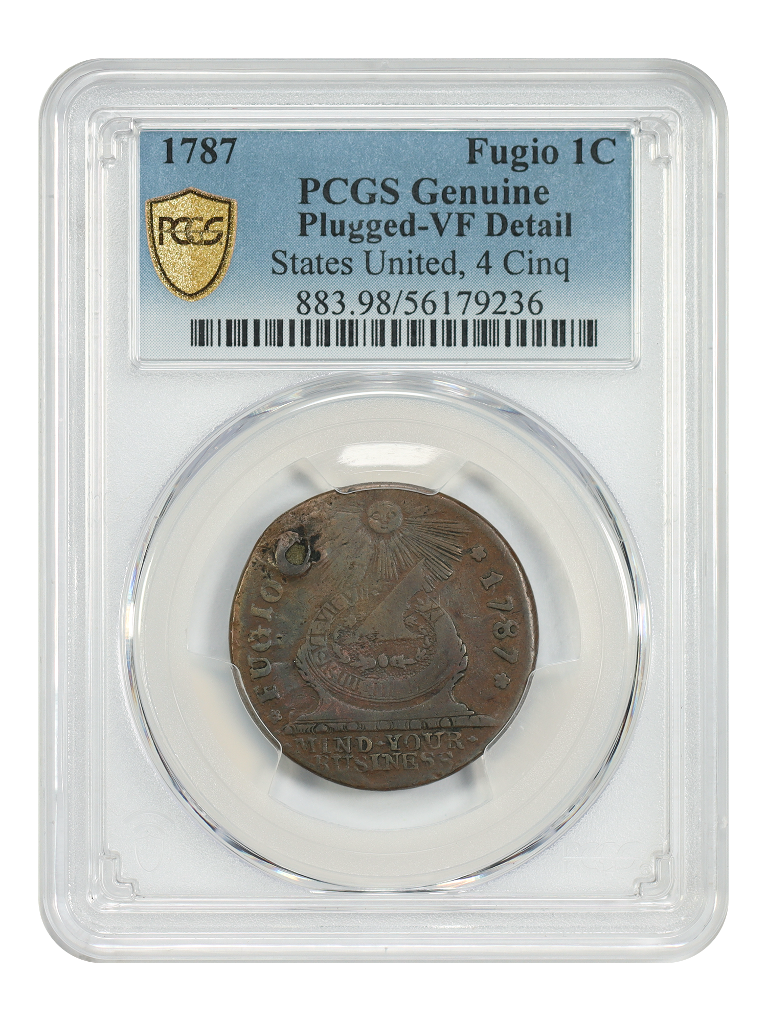 1787 Fugio States United, 4 Cinq, BN