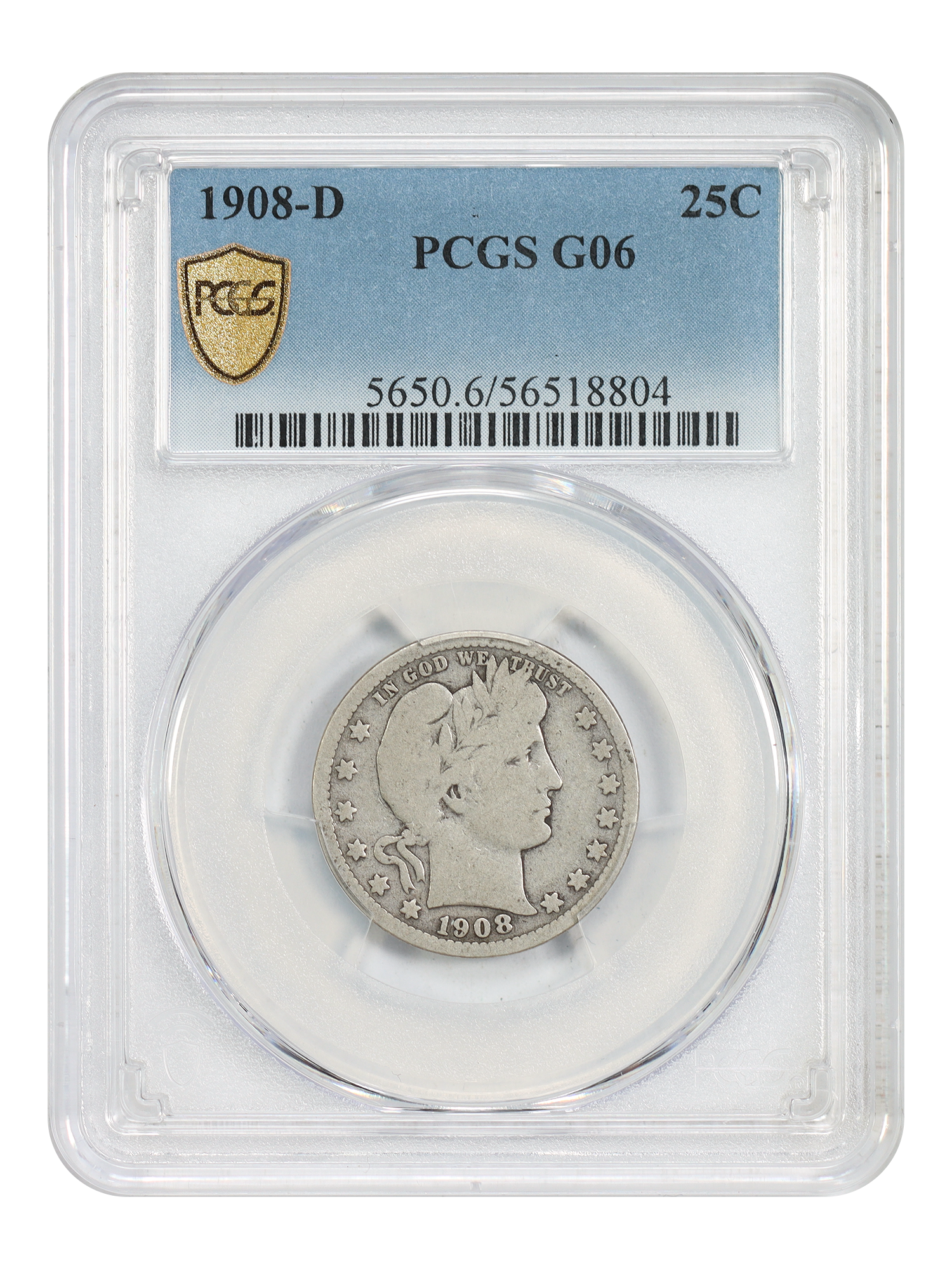 1908-D 25C PCGS Good 06
