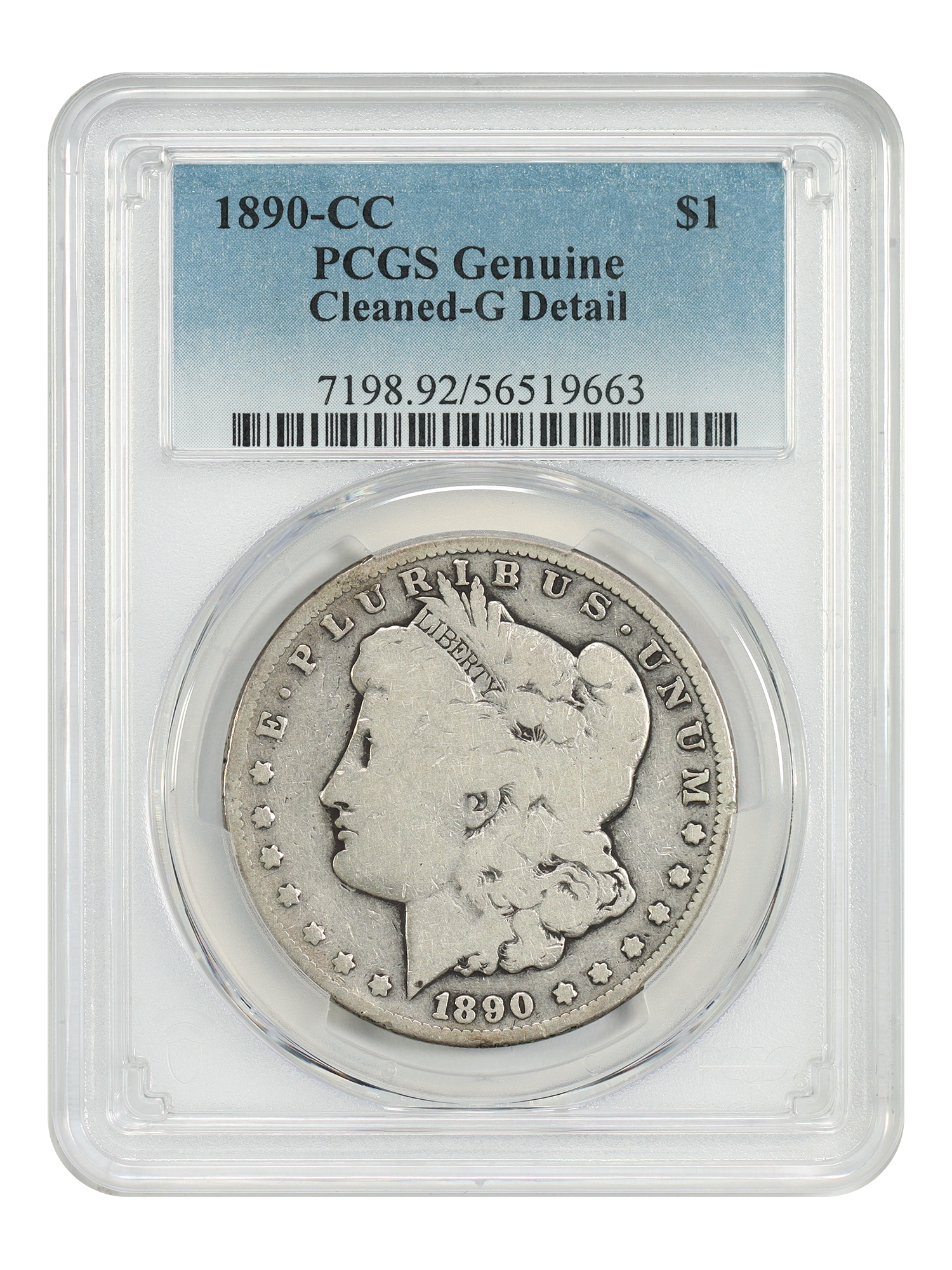 1890-CC $1 PCGS Good Details (Cleaned)