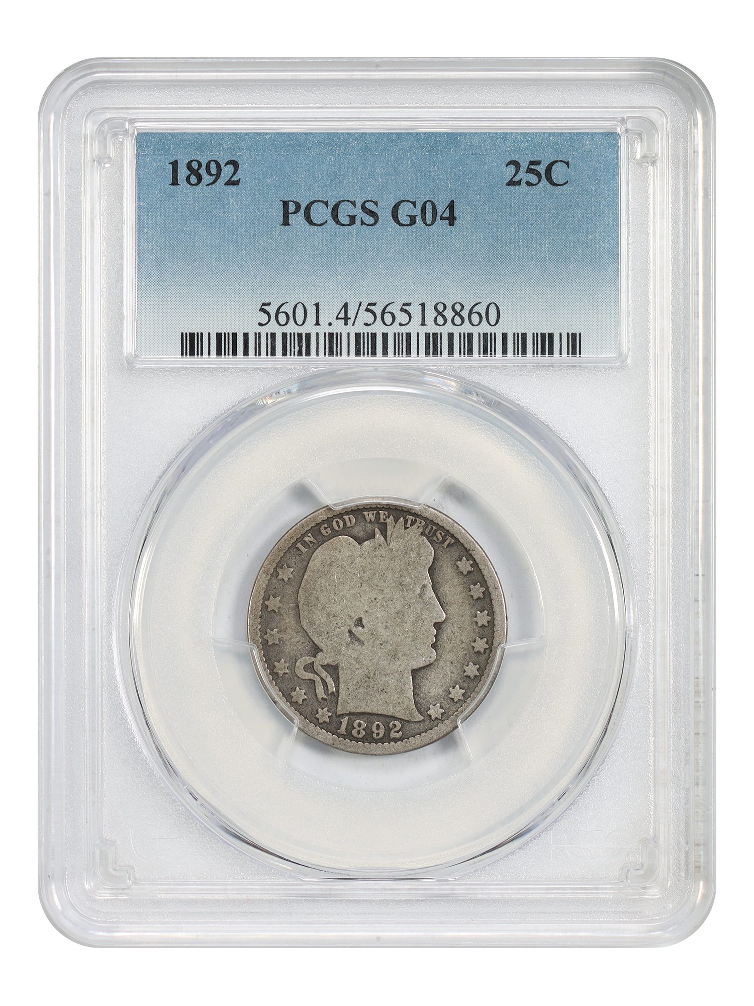 1892 25C PCGS Good 04