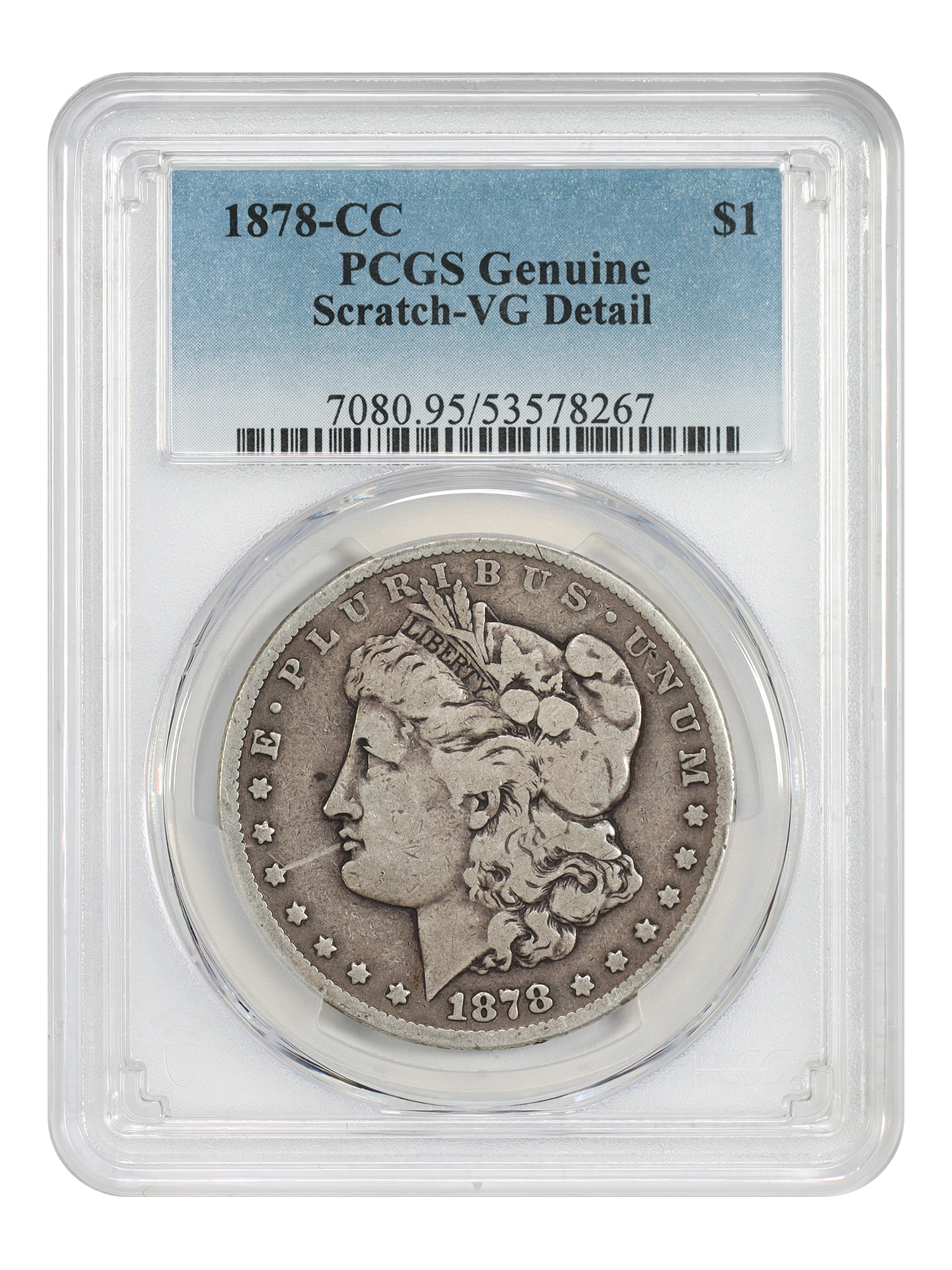 1878-CC $1 PCGS VG Details (Scratch)
