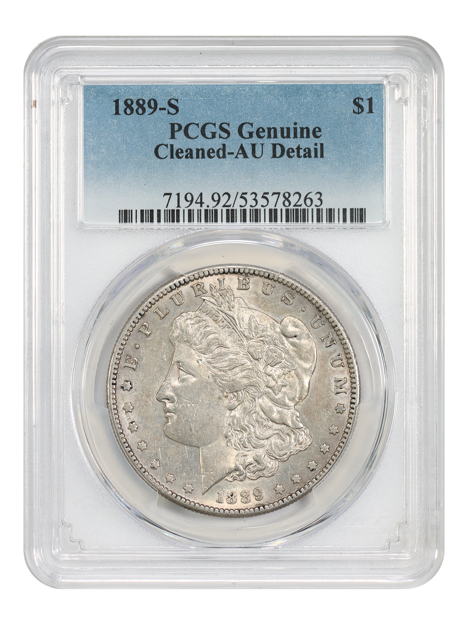 1889-S $1 PCGS AU Details (Cleaned)