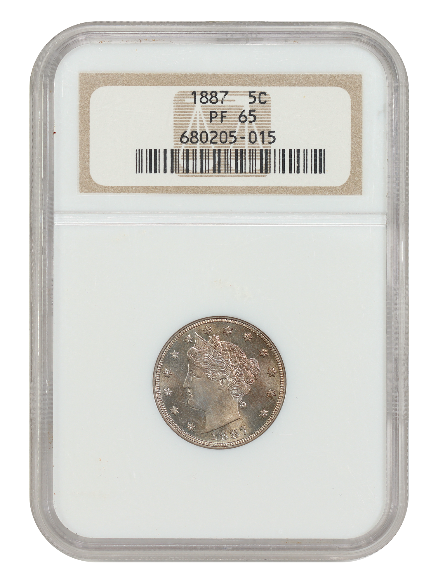 1887 5C NGC PR65