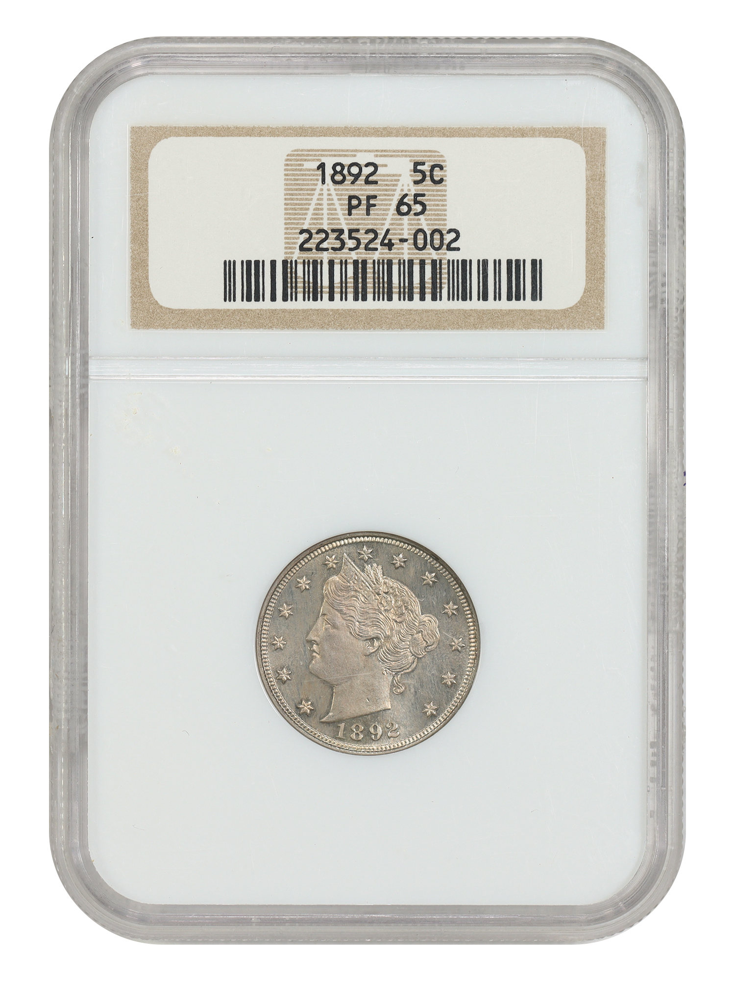 1892 5C NGC PR65