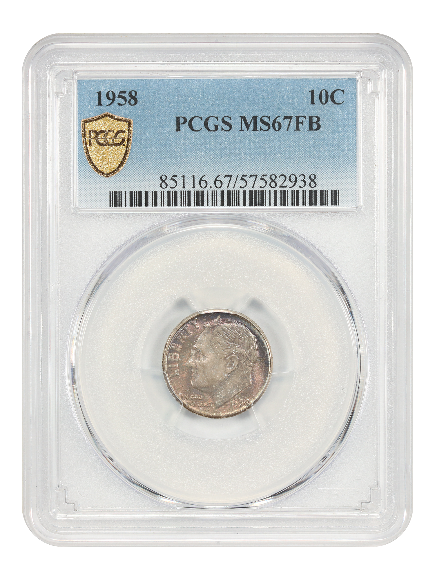 1958 10C PCGS MS67FB