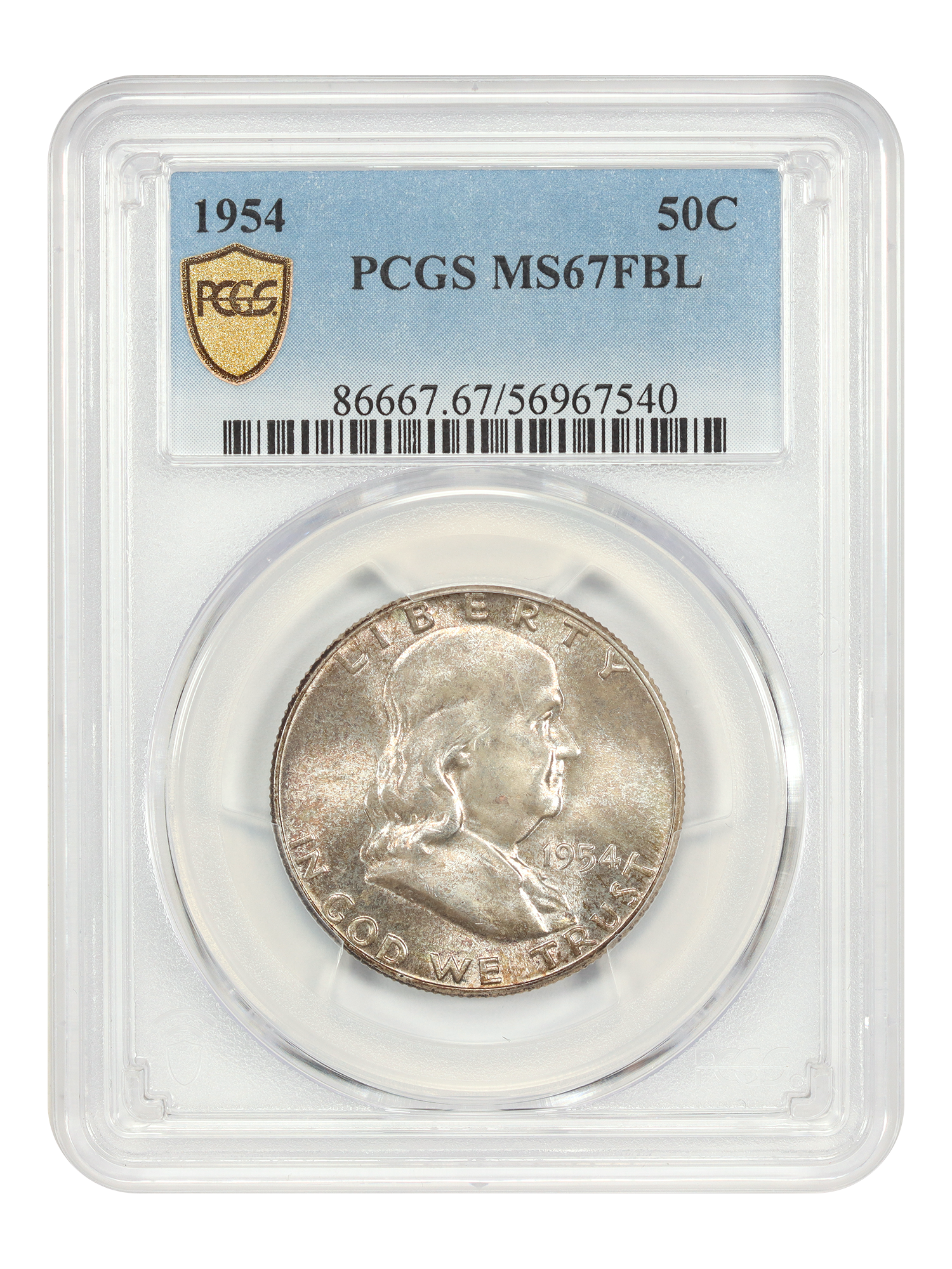 1954 50C PCGS MS67FBL