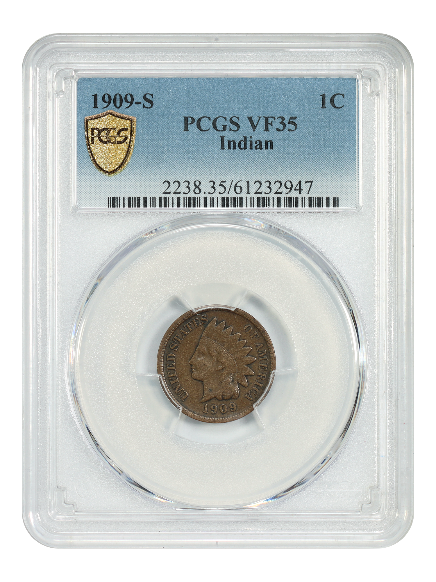 1909-S 1C Indian, BN