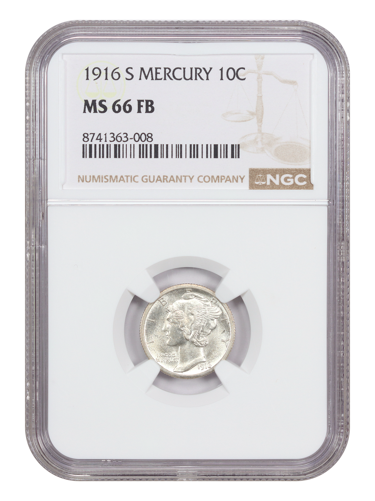 1916-S 10C Mercury, FB