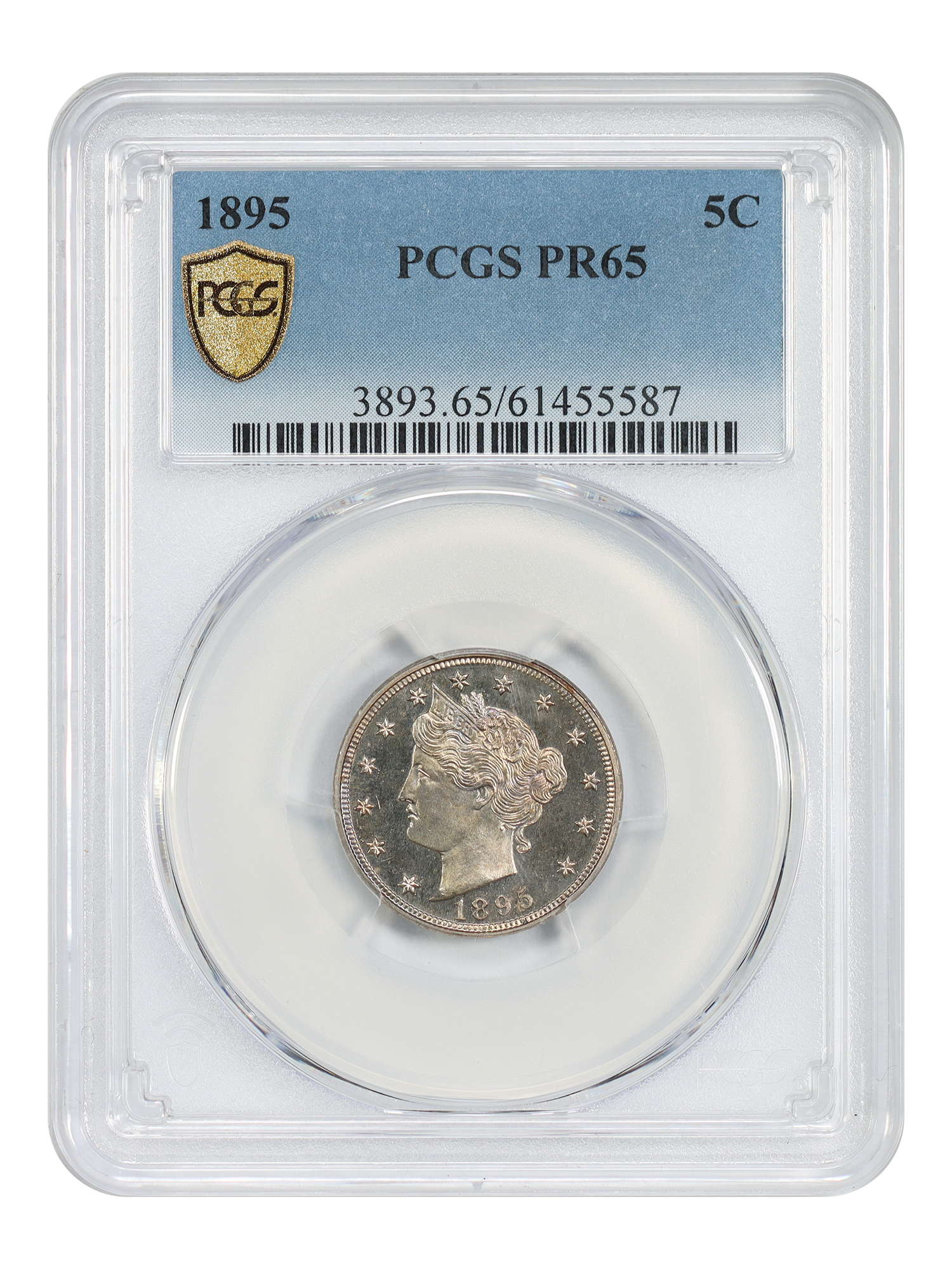 1895 5C PCGS PR65