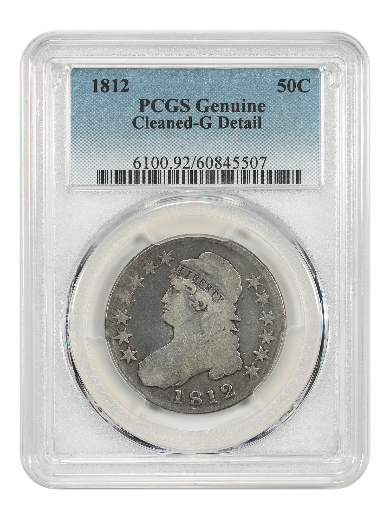1812 50C PCGS Good Details (Cleaned)