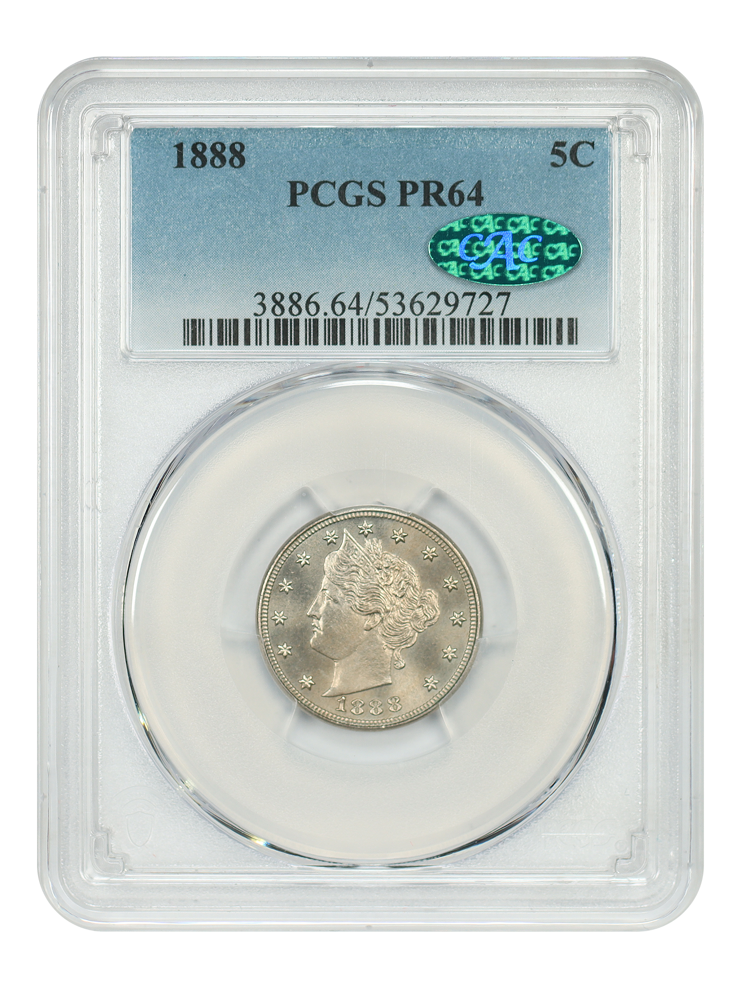 1888 5C PCGS/CAC PR64