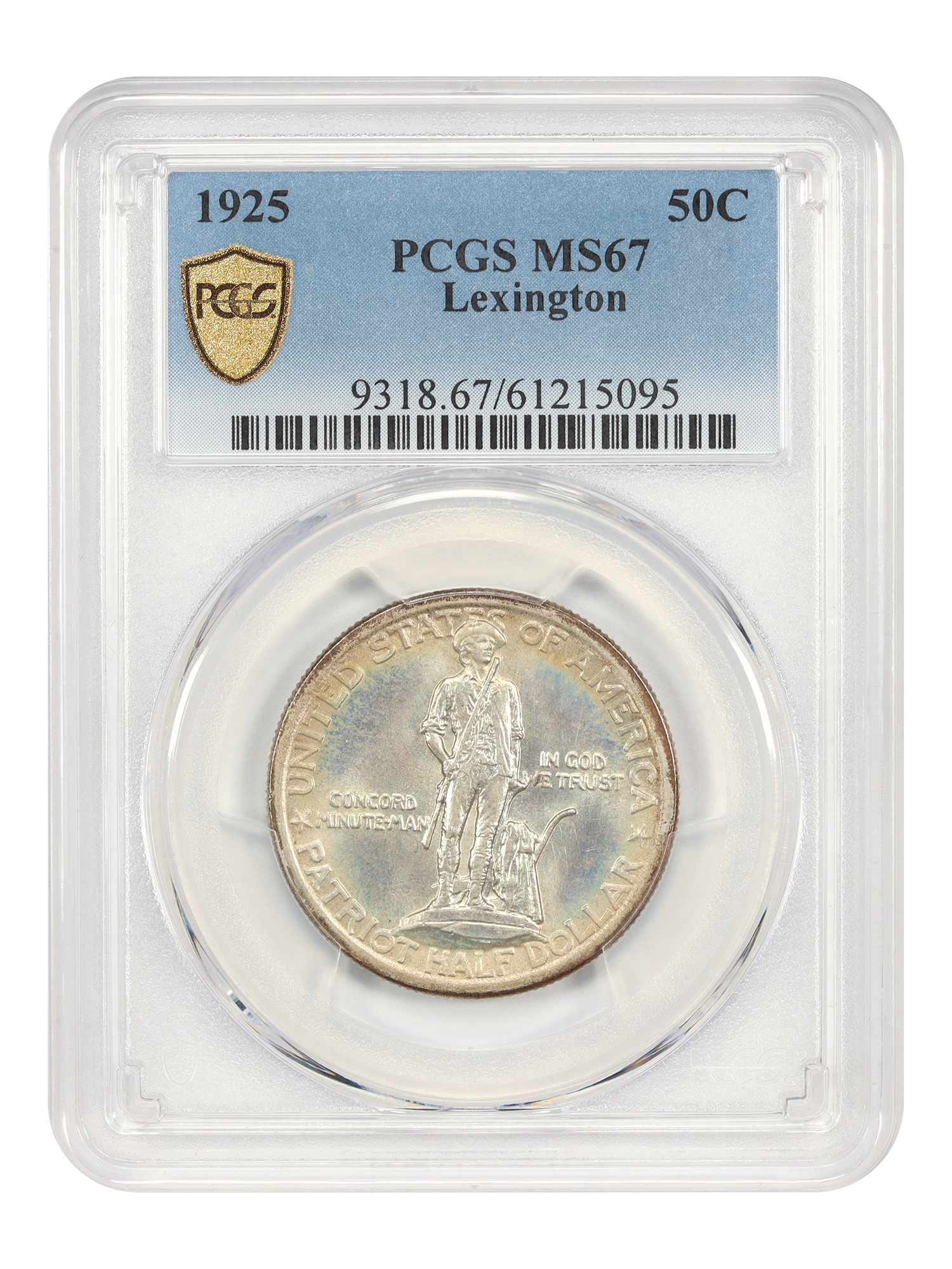 1925 50C Lexington PCGS MS67
