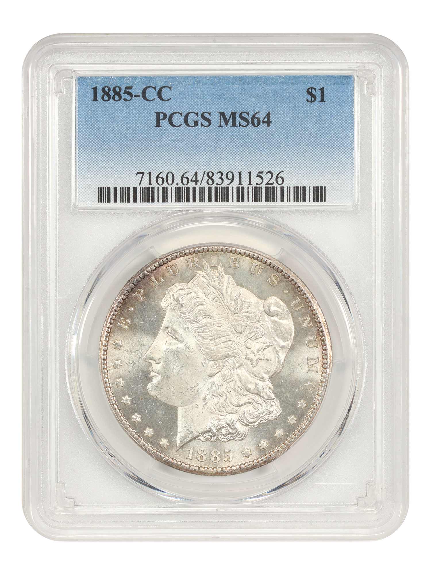 1885-CC $1 PCGS MS64