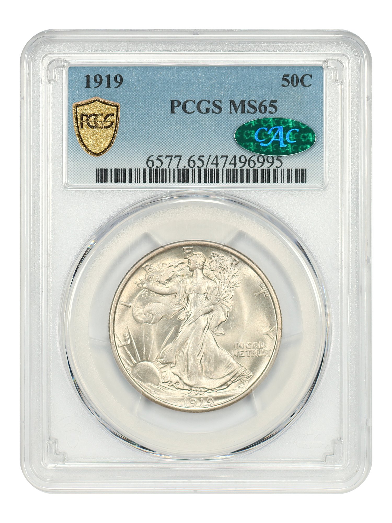 1919 50C PCGS/CAC MS65