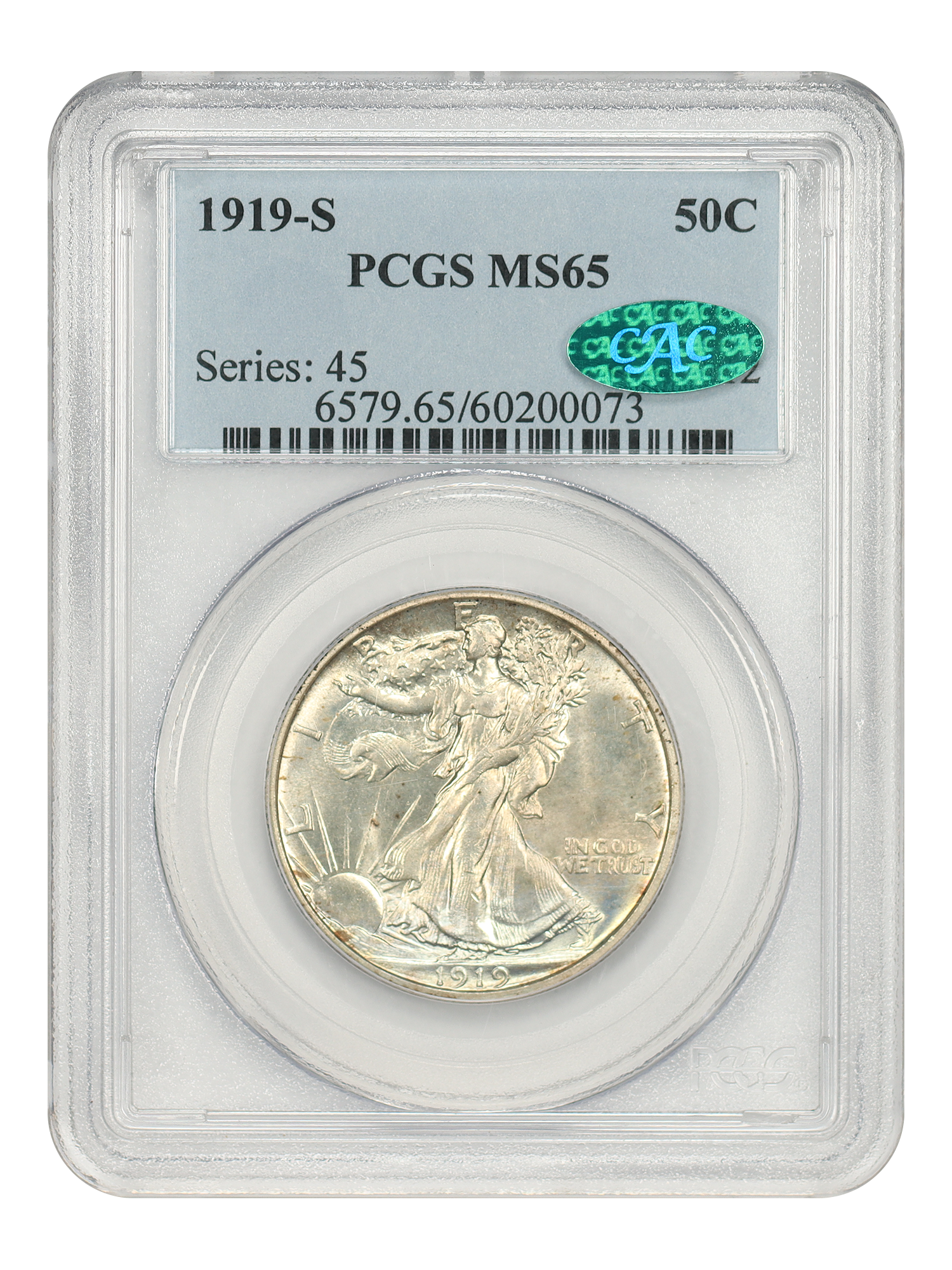 1919-S 50C PCGS/CAC MS65