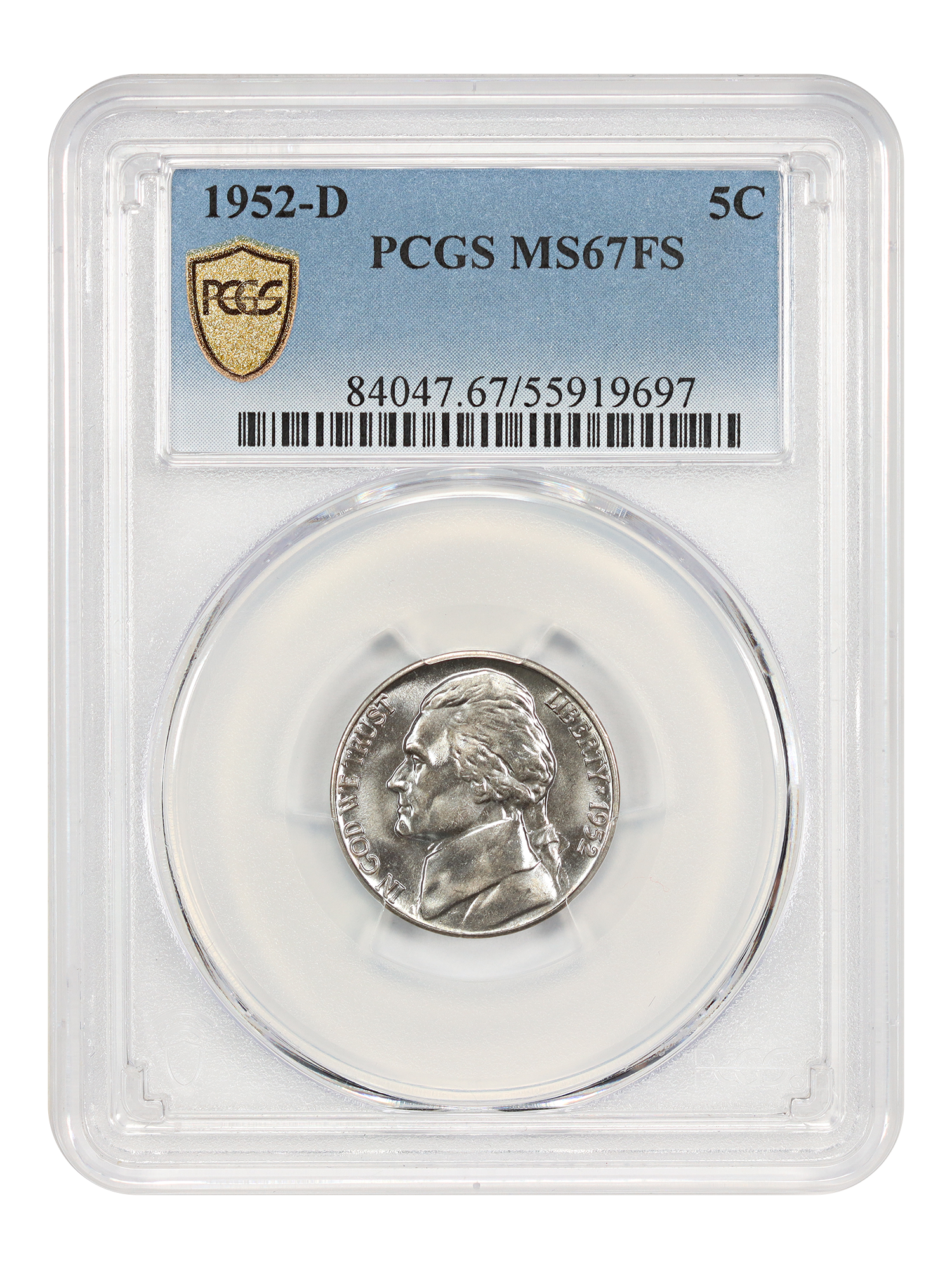 1952-D 5C PCGS MS67FS