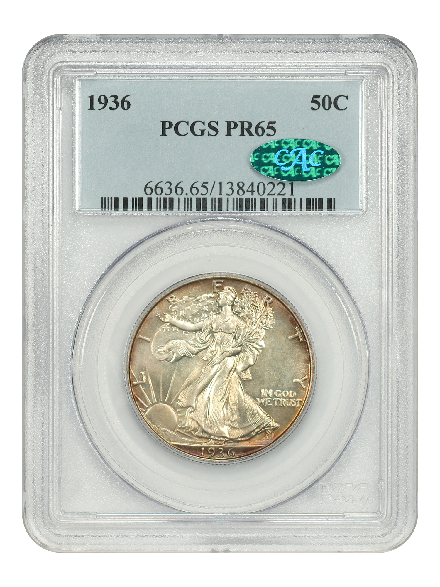1936 50C PCGS/CAC PR65