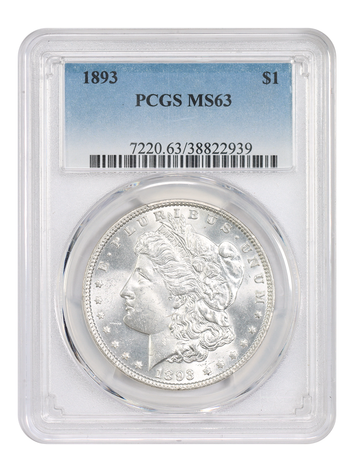1893 $1 PCGS MS63