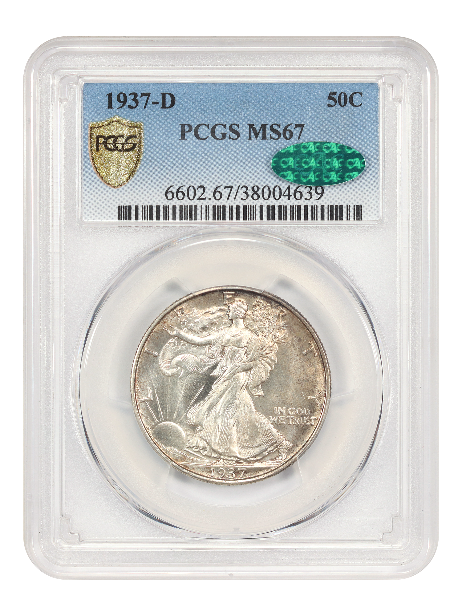 1937-D 50C PCGS/CAC MS67