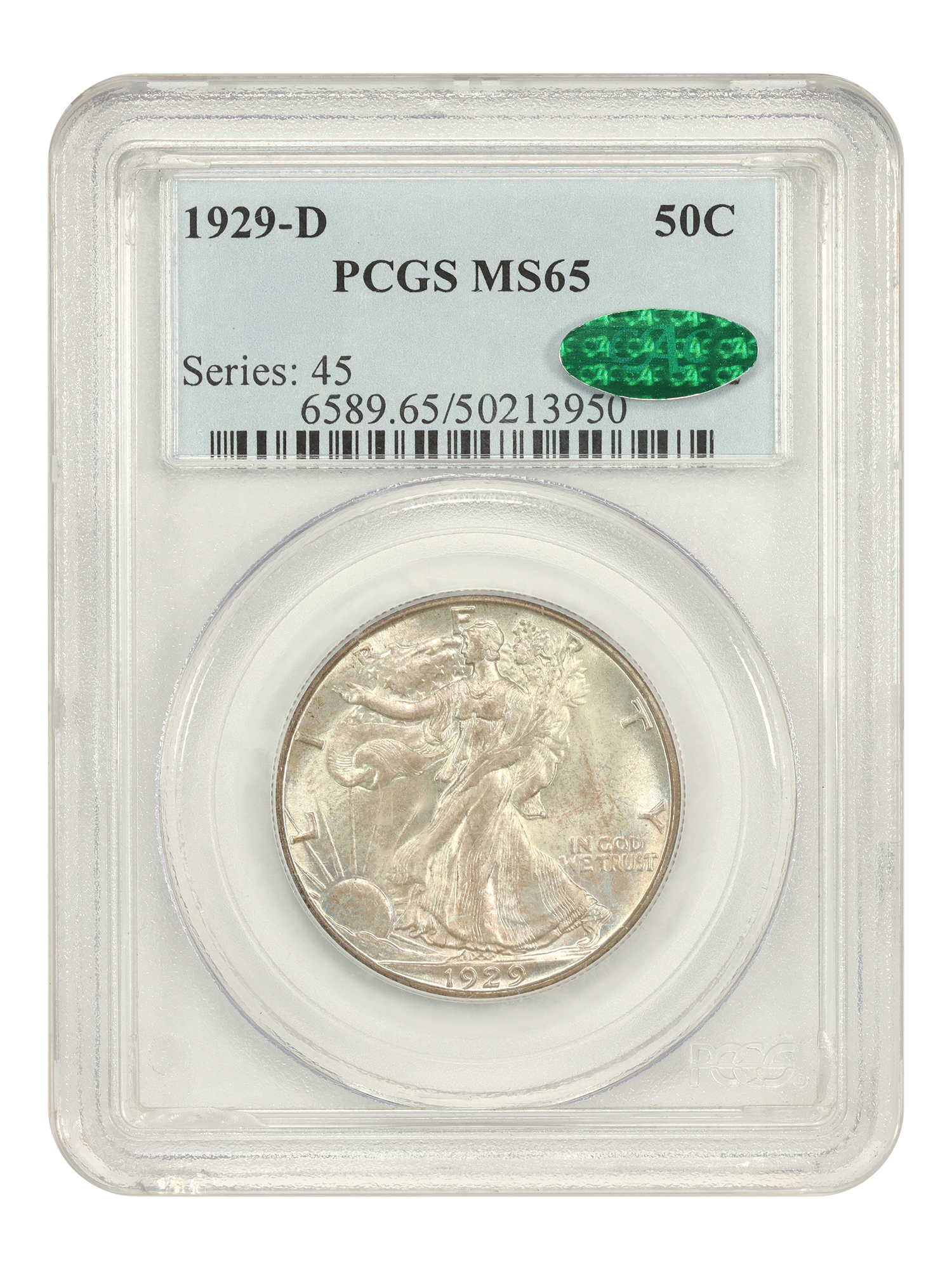 1929-D 50C PCGS/CAC MS65