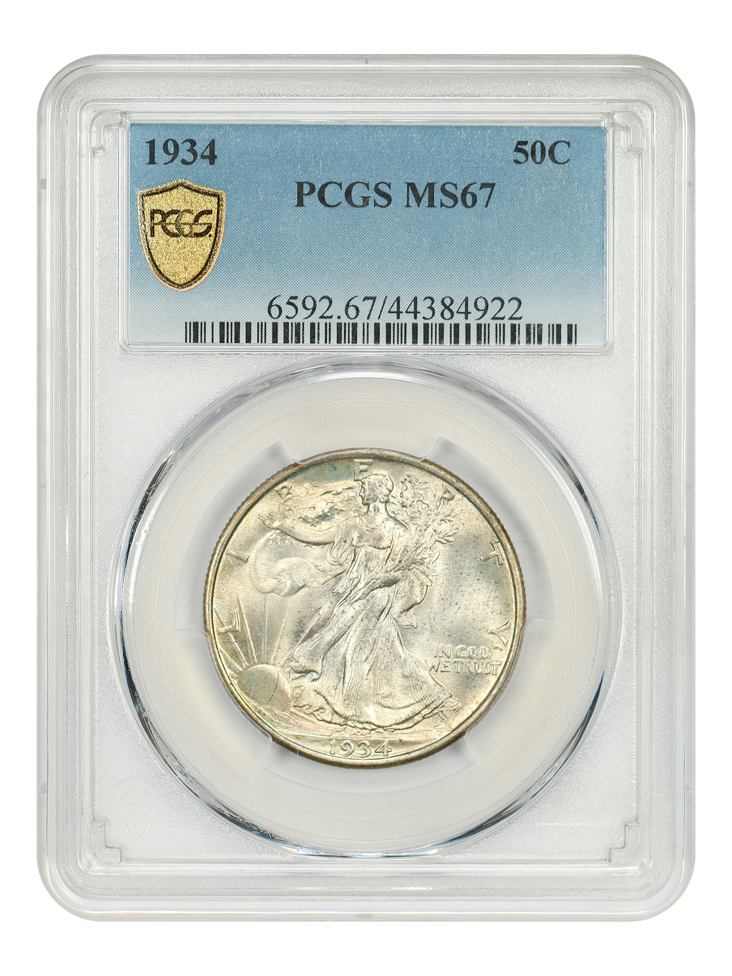 1934 50C PCGS MS67