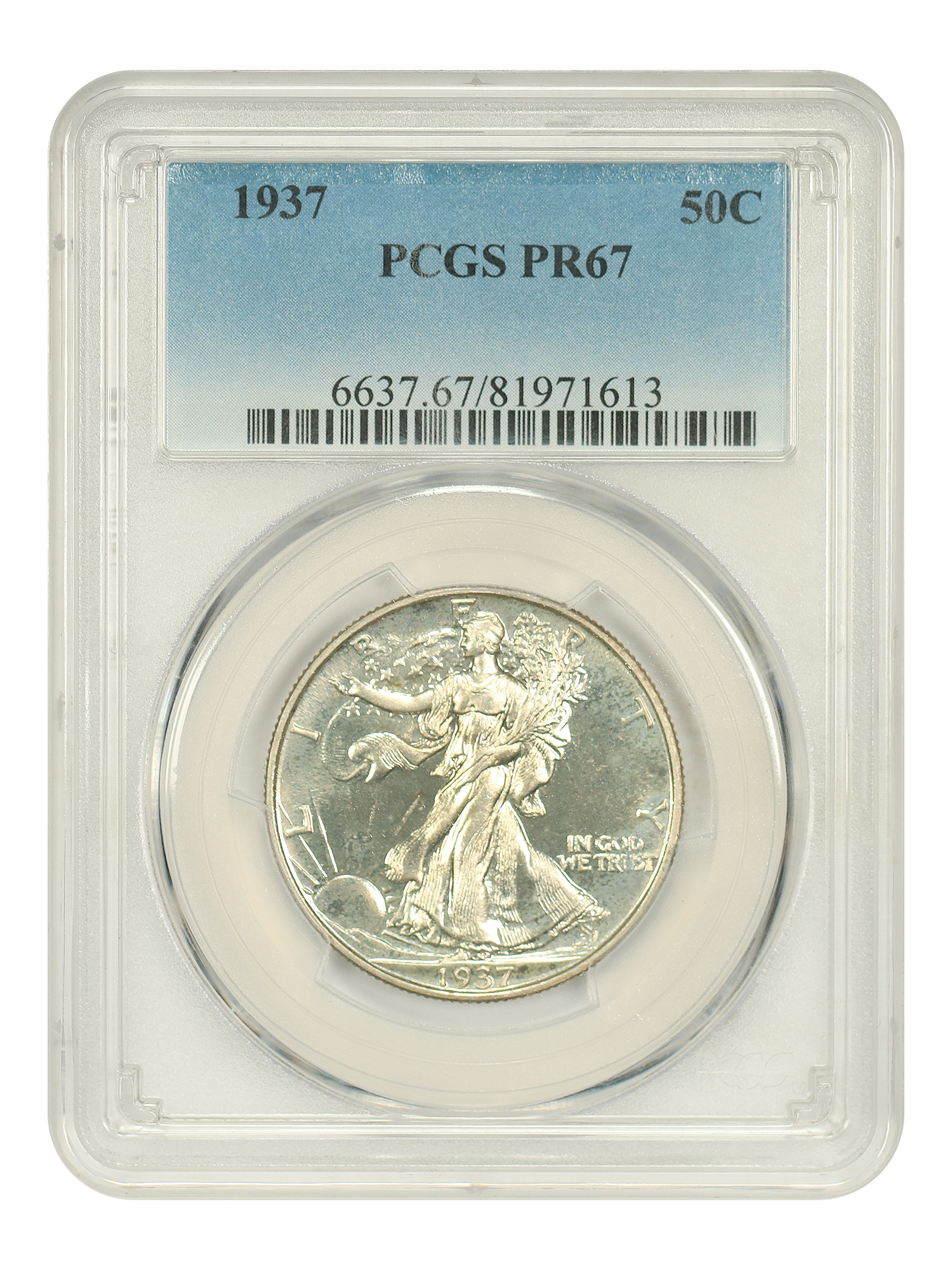 1937 50C PCGS PR67