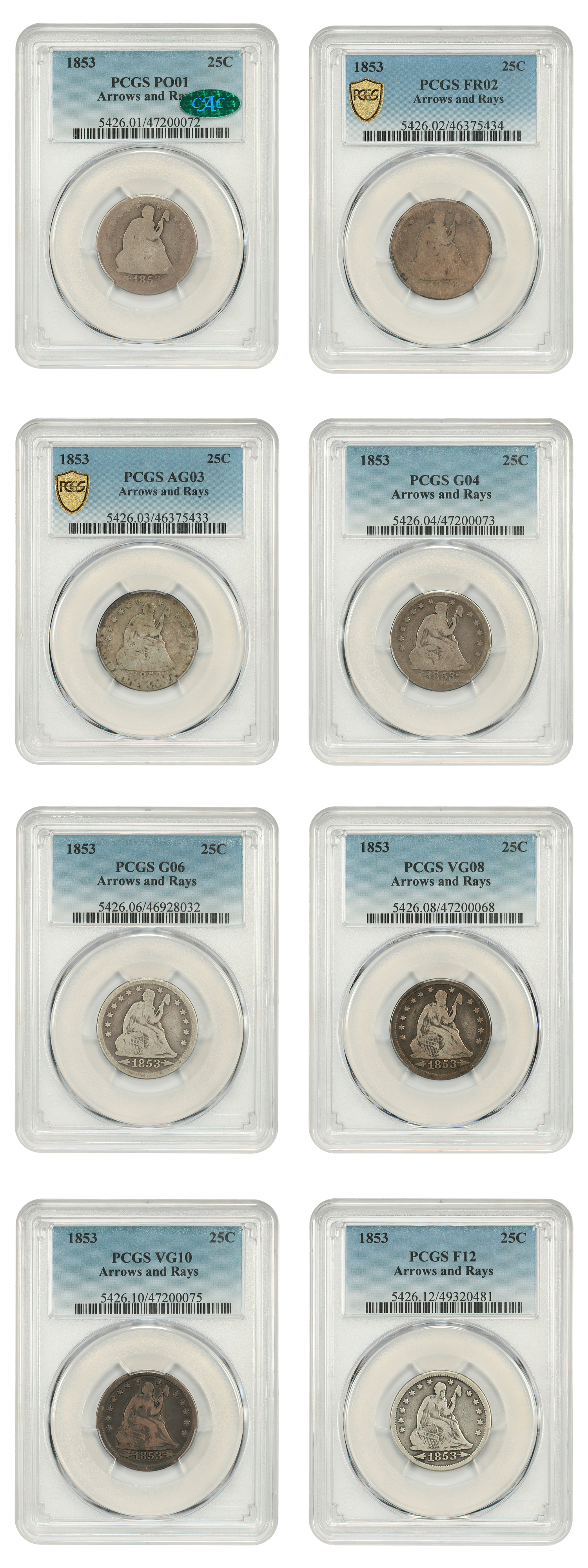 1853 25C Arrows and Rays