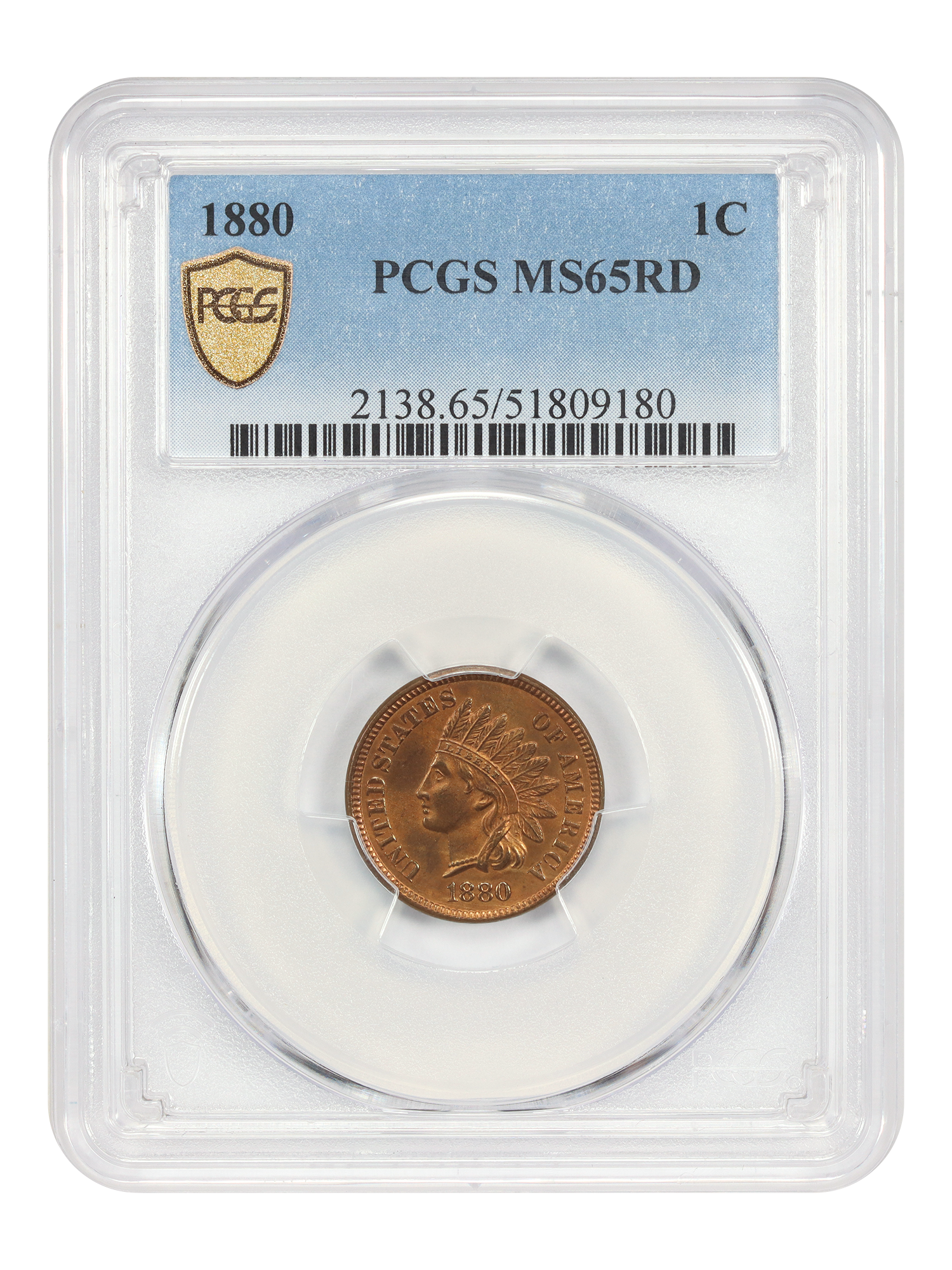 1880 1C PCGS MS65RD