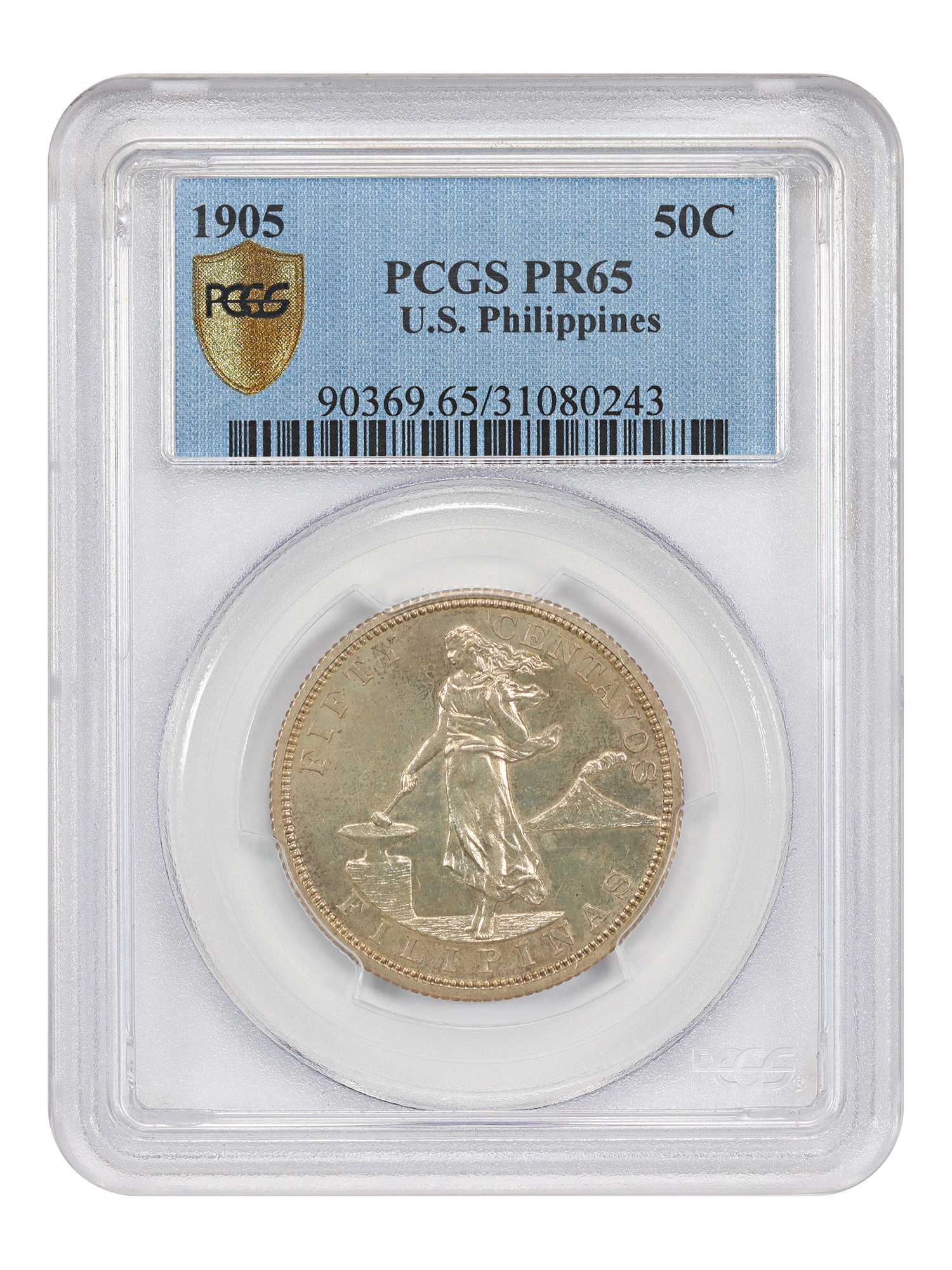 U.S. Philippines: 1905 50C PCGS PR65