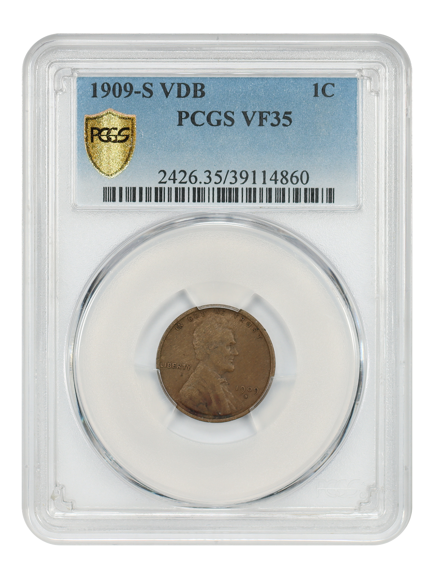1909-S VDB 1C PCGS VF35