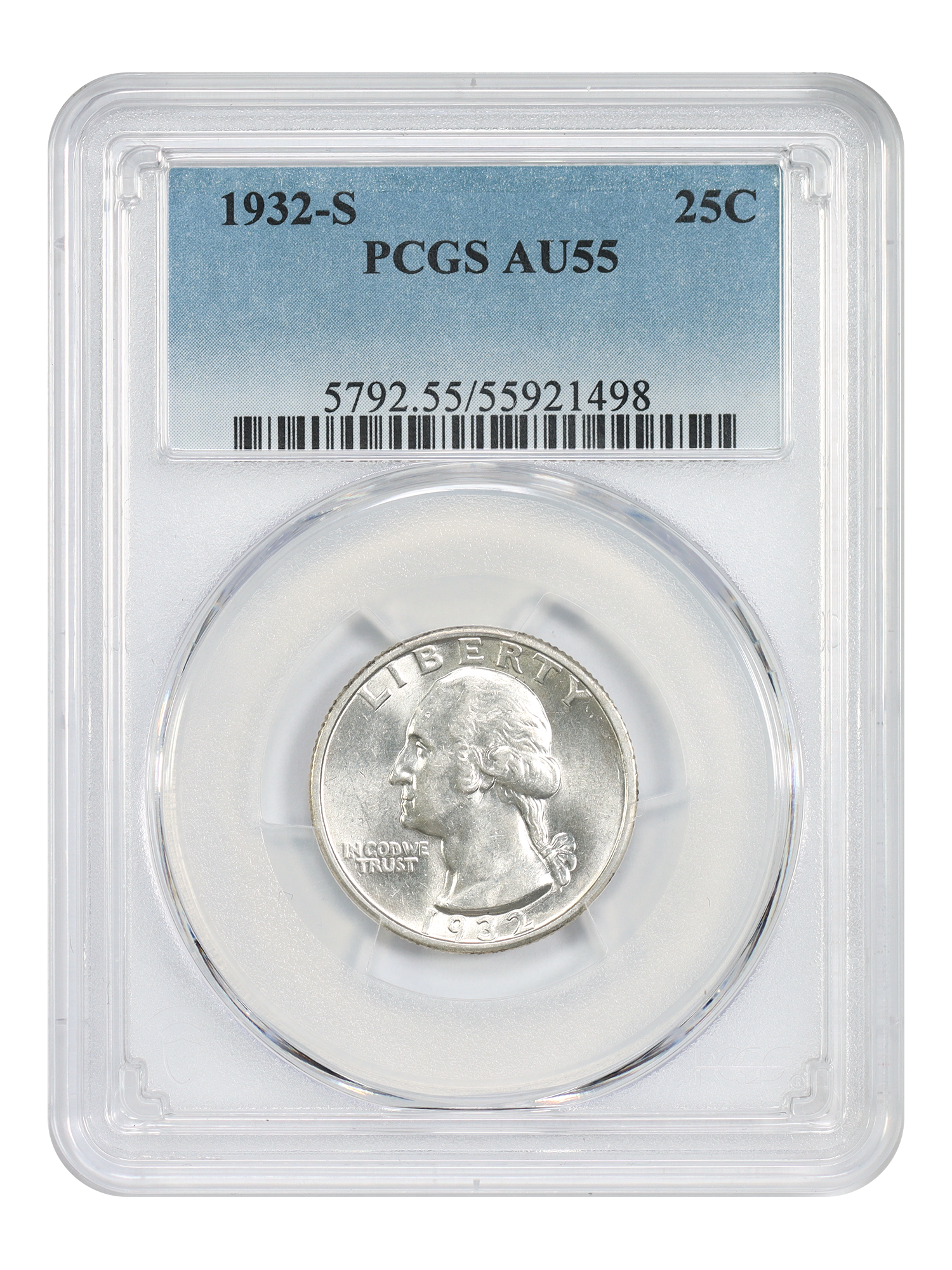 1932-S 25C PCGS AU55