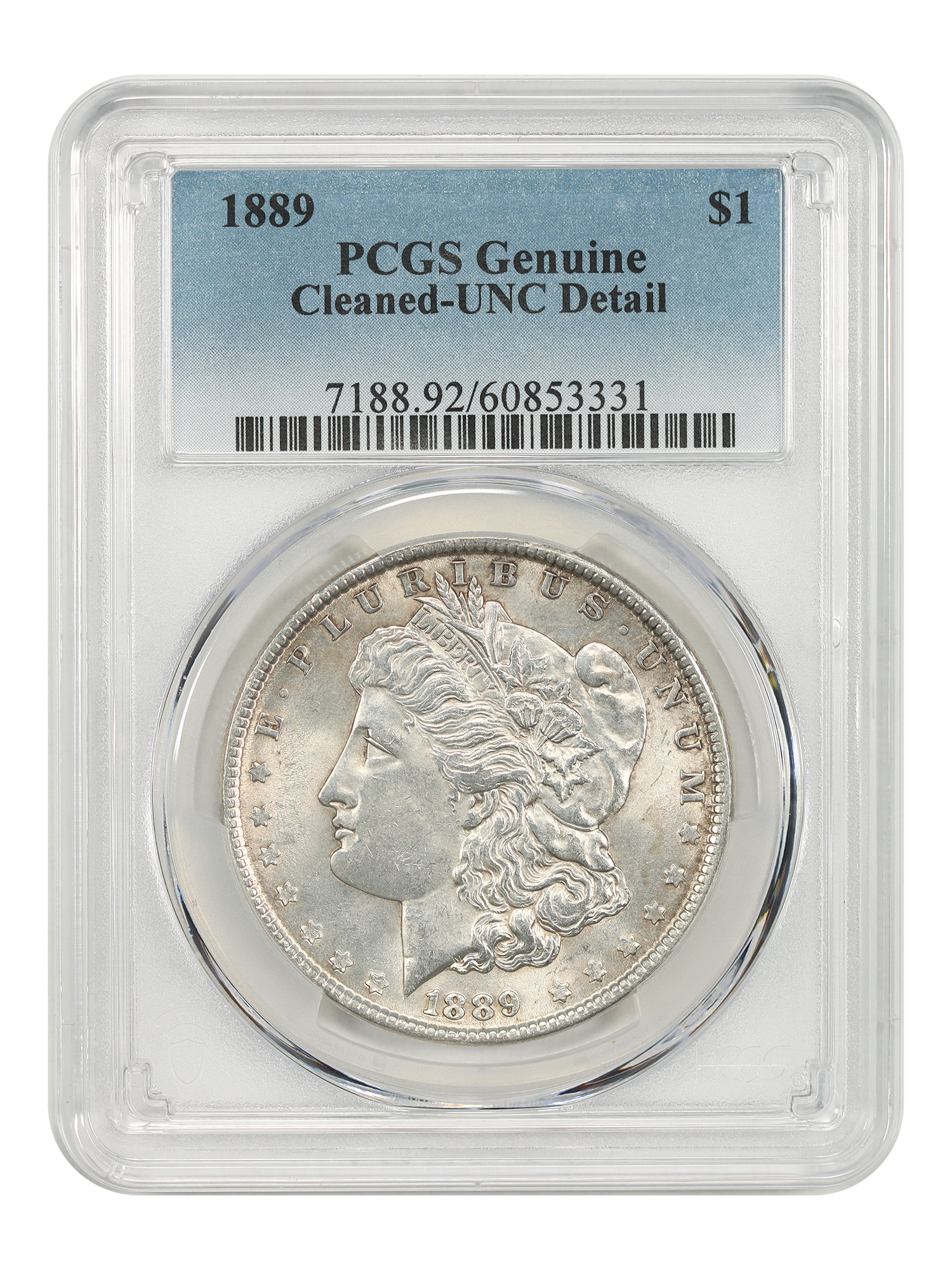 1889 $1 PCGS UNC Details (Cleaned)