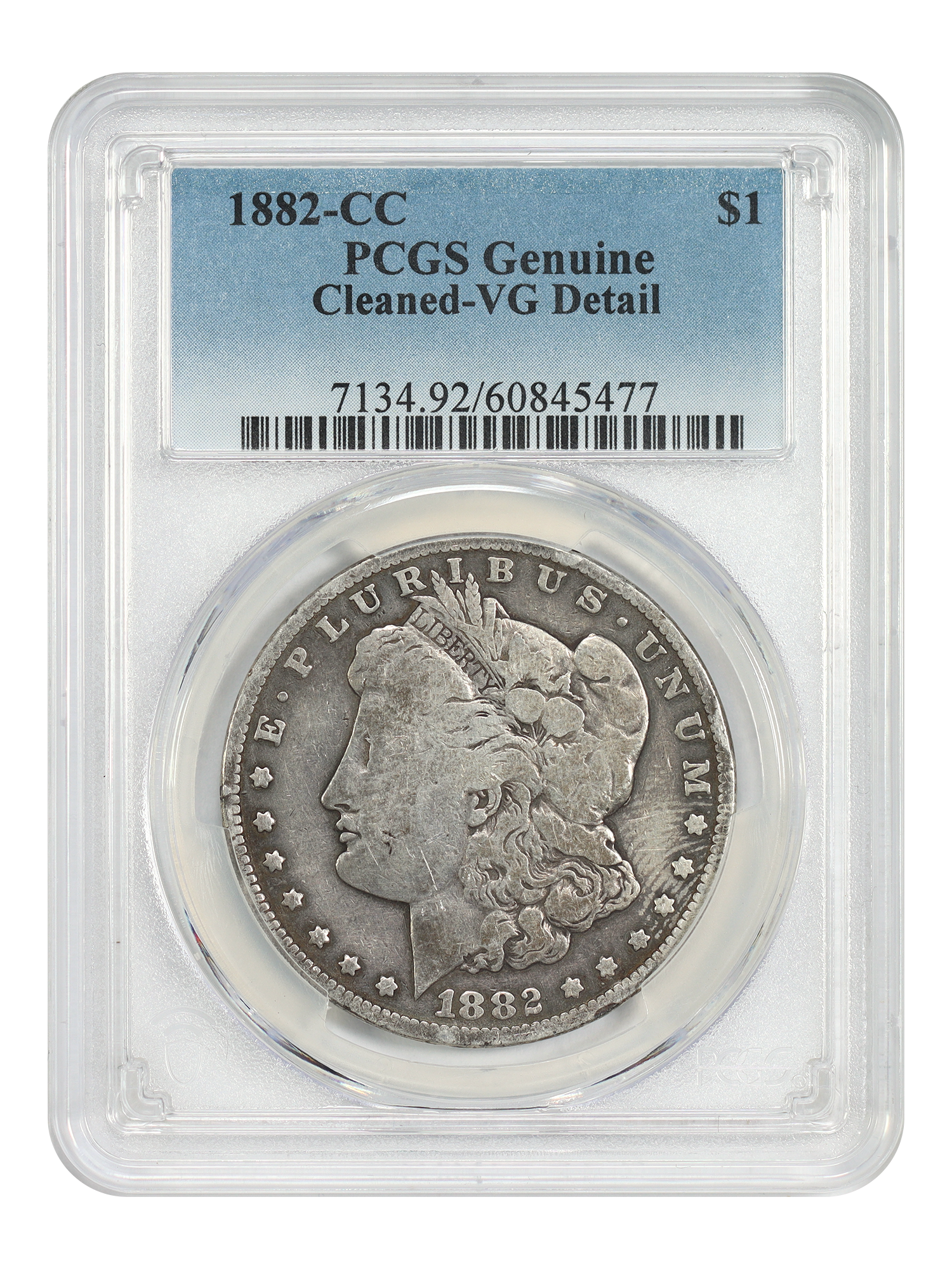 1882-CC $1 PCGS VG Details (Cleaned)